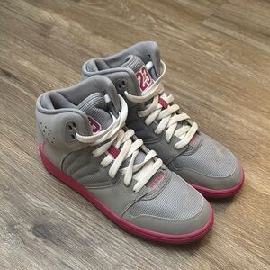 Stylish Women's Gray and Pink Sneakers